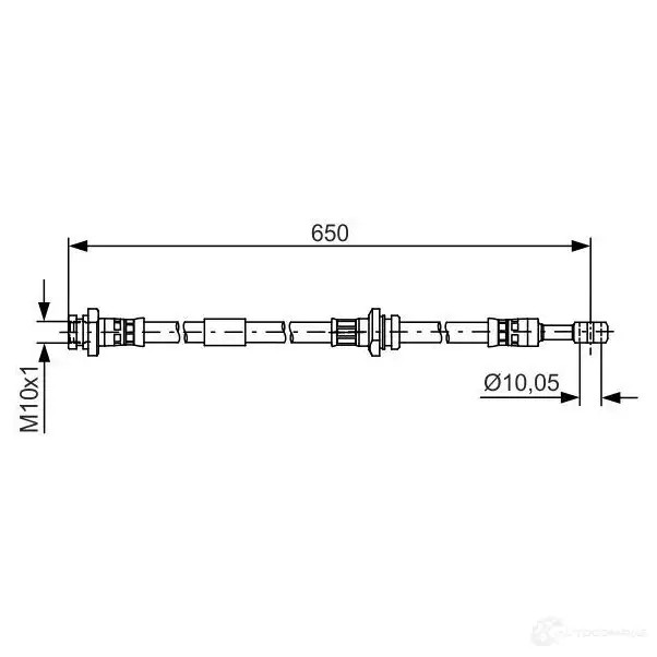 Тормозной шланг BOSCH BH 1362 1987481476 R4PUUH2 354572