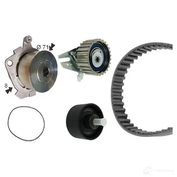 Комплект ремня грм с водяным насосом BOSCH 356255 9WT0O 1987946487 WASSER PUMPEN-SET