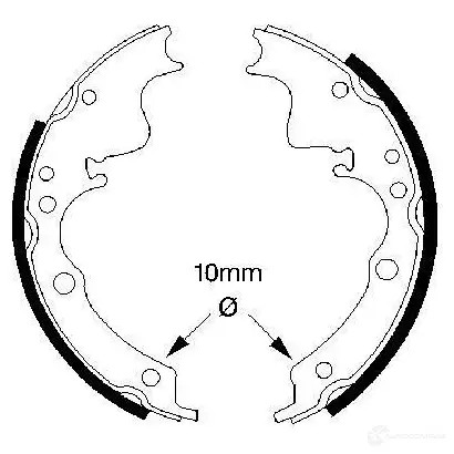 Барабанные тормозные колодки, комплект BOSCH BS 597 341531 0986487347 DIZ59X