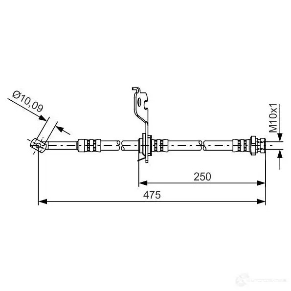 Тормозной шланг BOSCH Y77B5MA 354491 1987481392 BH12 80