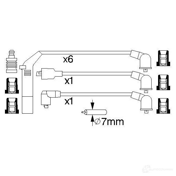 Высоковольтные провода зажигания, комплект BOSCH UC0PPW 0986356714 B 714 335508