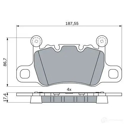 Тормозные колодки, комплект BOSCH 0986424926 AQ6V WJ 1437921878