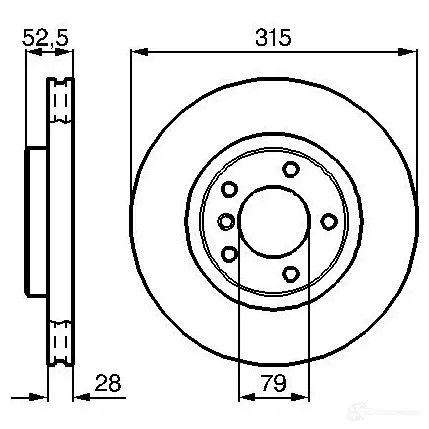Тормозной диск BOSCH X77QHX 339163 0986478762 BD6 75