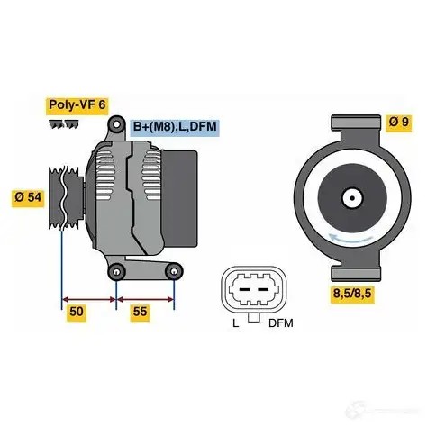 Генератор BOSCH 57UMHP7 8 112 0986081120 333345