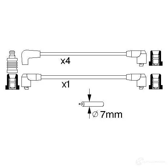 Высоковольтные провода зажигания, комплект BOSCH 0986356797 335583 B 797 MXJ0M