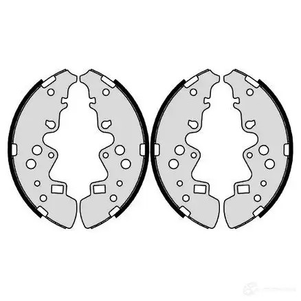 Барабанные тормозные колодки, комплект BOSCH 369738 E11 90R-01306/5638 f026008015 BS8015