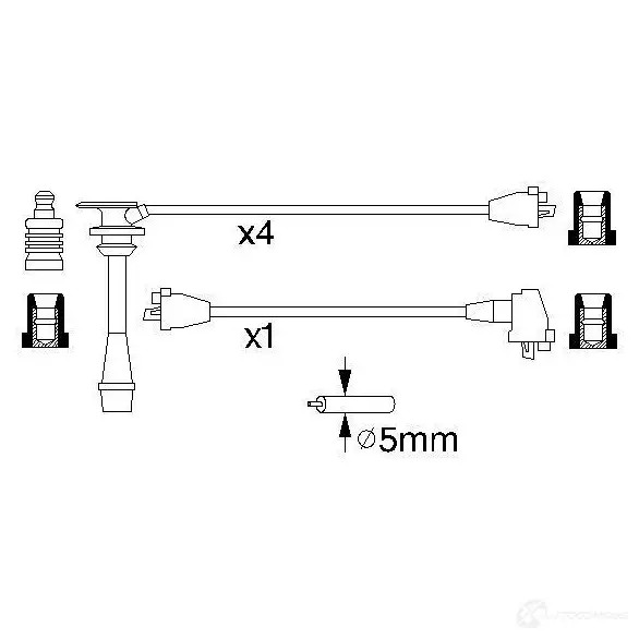 Высоковольтные провода зажигания, комплект BOSCH 0986356950 DZOHIS 335706 B 950