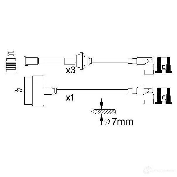 Высоковольтные провода зажигания, комплект BOSCH 0356912824 324911 QBE1PK9 ES 824