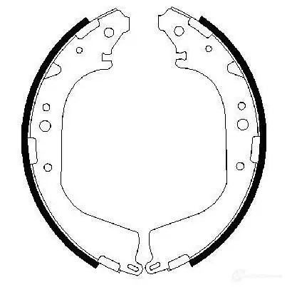 Барабанные тормозные колодки, комплект BOSCH 0986487530 BS 780 341614 AF2ODJV