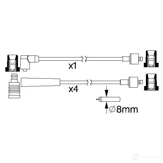 Высоковольтные провода зажигания, комплект BOSCH 0986357145 B 145 335800 5UITNX
