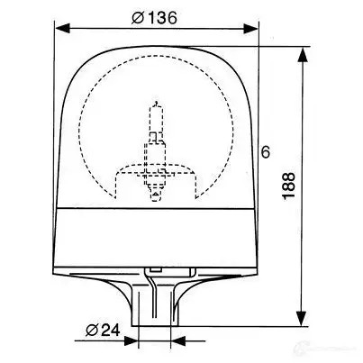 Вращающийся проблесковый маячок BOSCH RE 60 A 24V gelb 7782334007 GV1PU0M 363661