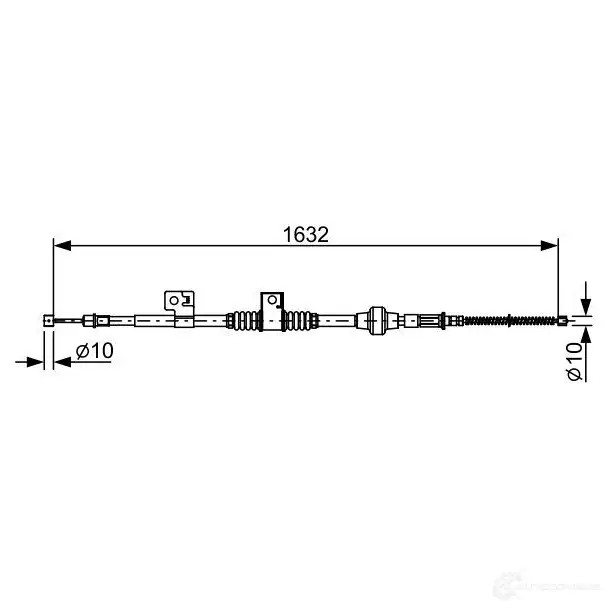 Трос ручника, стояночного тормоза BOSCH S3PHIVZ BC25 19 355529 1987482519