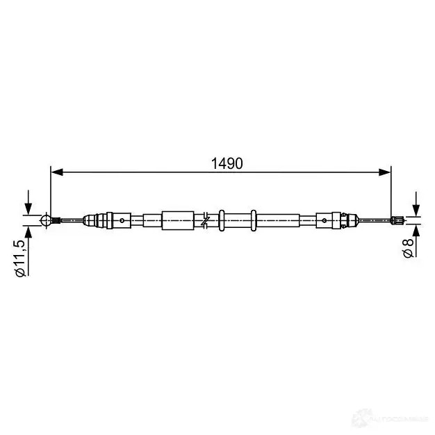 Трос ручника, стояночного тормоза BOSCH B C2553 355562 1BO0XE2 1987482553