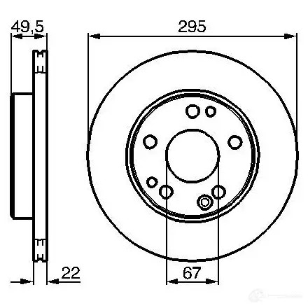 Тормозной диск BOSCH 0986478525 BD44 8 T7FN7 338990