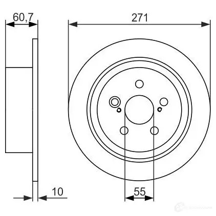 Тормозной диск BOSCH O6G8VM B D1456 339831 0986479613
