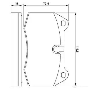 Тормозные колодки, комплект BOSCH 7517D639 336113 0986424209 21 471