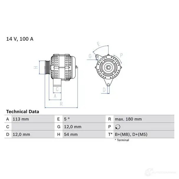 Генератор BOSCH 832 1 IS7VZI 0986083210 333485