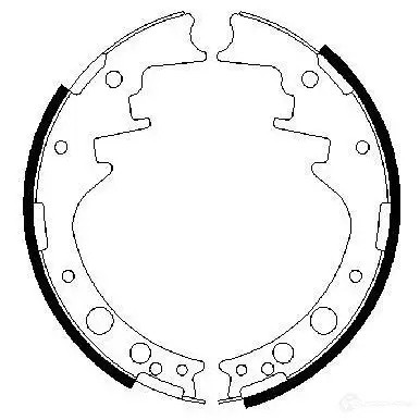 Барабанные тормозные колодки, комплект BOSCH VWD649N 341596 0986487482 BS7 32