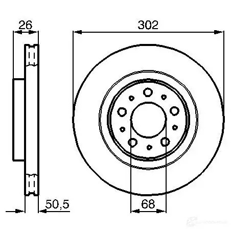 Тормозной диск BOSCH BD38 5 338934 0986478454 M0PYV