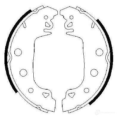Барабанные тормозные колодки, комплект BOSCH 341624 0986487546 BS796 90R-01355 /002