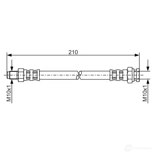 Тормозной шланг BOSCH B H521 O9E11J 1987476877 353209