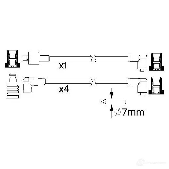 Высоковольтные провода зажигания, комплект BOSCH B 106 0986357106 DALMSSM 1193471669