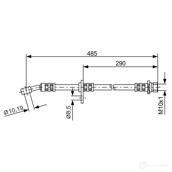 Тормозной шланг BOSCH 353305 1987476989 RYES03R B H631