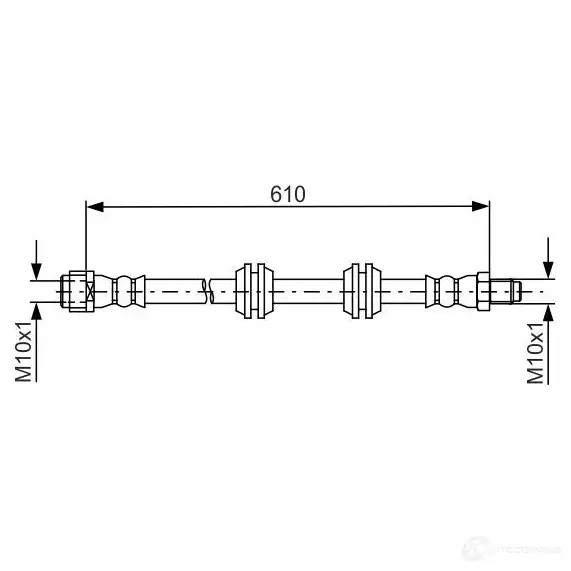 Тормозной шланг BOSCH 354837 1987481744 EFOLQVJ BH1 628