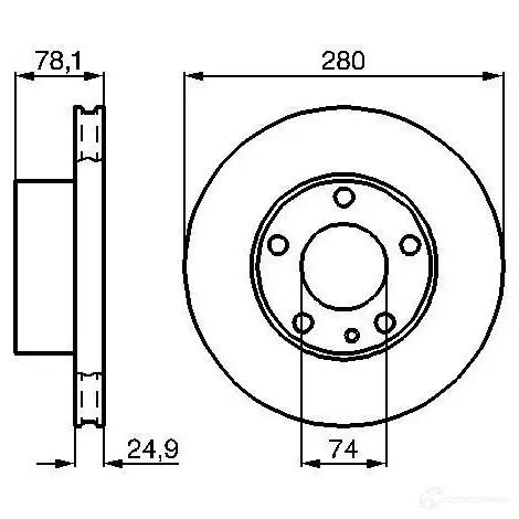 Тормозной диск BOSCH 338713 0986478049 2HIGI B D48