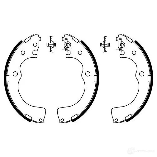 Барабанные тормозные колодки, комплект BOSCH BS1009 0986487789 341840 E1 90R-01489/209