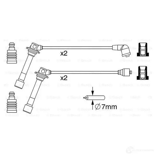 Высоковольтные провода зажигания, комплект BOSCH 0986357241 B 241 335891 QH4RA