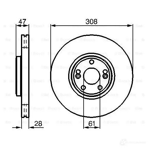 Тормозной диск BOSCH 0986479199 BD1 068 339463 79PB1