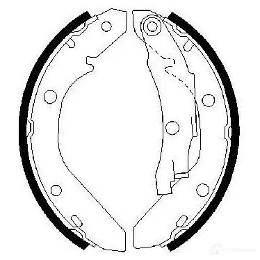 Барабанные тормозные колодки, комплект BOSCH 6CM0WB BS 405 1193480944 0986487006