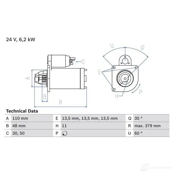 Стартер BOSCH 212 0 331601 0986021200 SVZVMC
