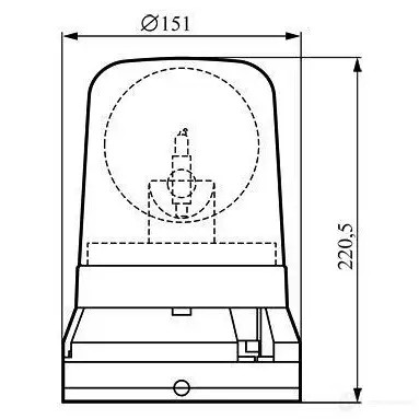 Вращающийся проблесковый маячок BOSCH 7782372403 363717 KR78H42 RKLE 200 D 12V rot