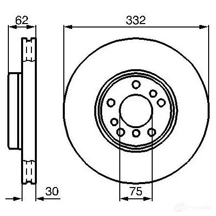 Тормозной диск BOSCH UCJ55UN B D871 0986478973 339271