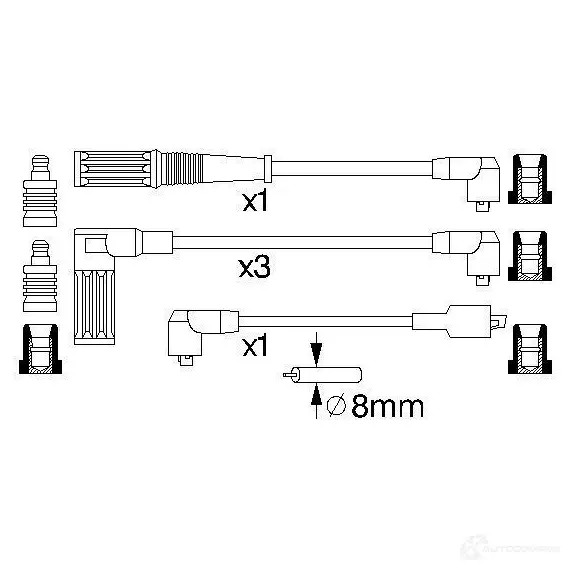 Высоковольтные провода зажигания, комплект BOSCH 335776 0986357119 TSAFO5 B 119