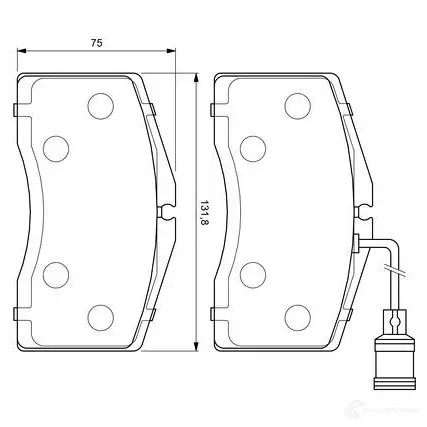 Тормозные колодки, комплект BOSCH 336353 7770D594 0986424664 21402
