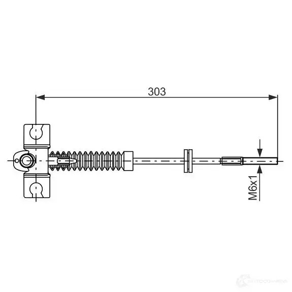 Трос ручника, стояночного тормоза BOSCH JYB6L B C816 1987477982 354067