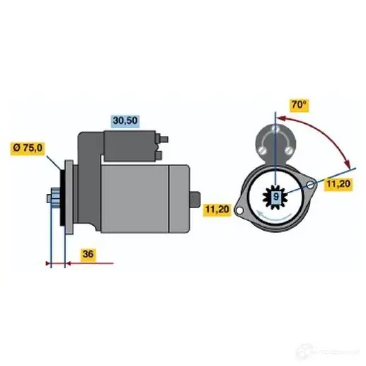 Задний фонарь BOSCH 4047024079502 322889 0319328203 IVFT2P H