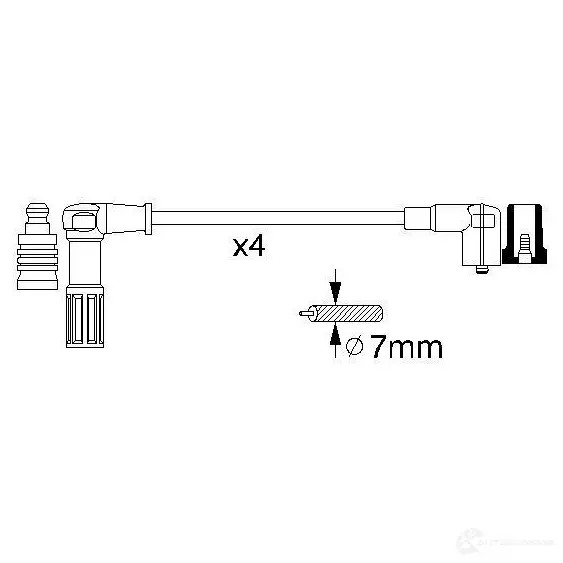 Высоковольтные провода зажигания, комплект BOSCH ES 845 324929 0356912845 8HSIGGW