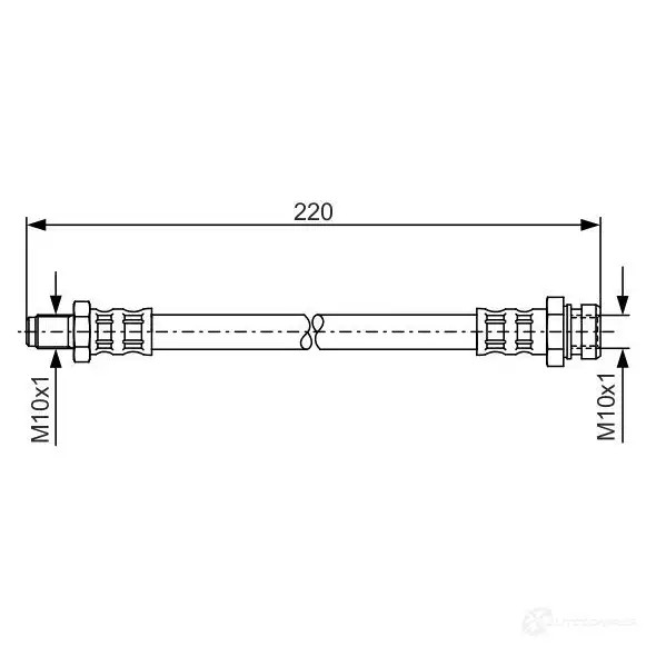 Тормозной шланг BOSCH 1987476347 J2CQ8C2 352820 B H1440