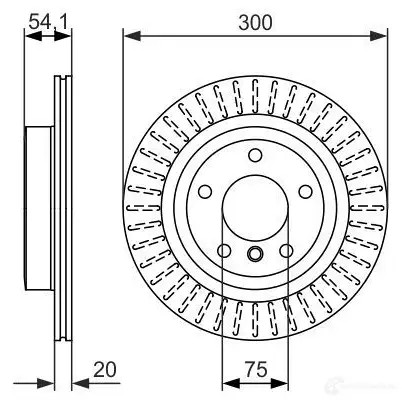 Тормозной диск BOSCH B D1605 TV2J782 0986479775 339981