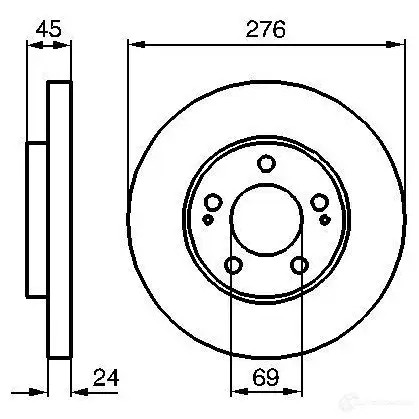 Тормозной диск BOSCH BD 922 339320 0986479035 O0C2D