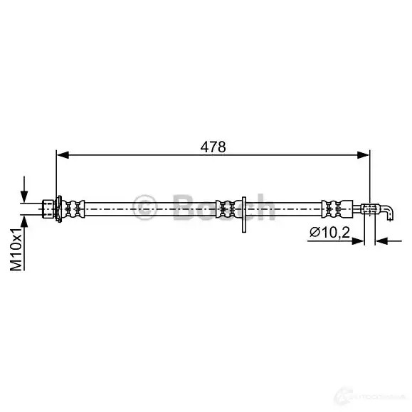 Тормозной шланг BOSCH 1987481926 4PBI1 355019 BH1 810