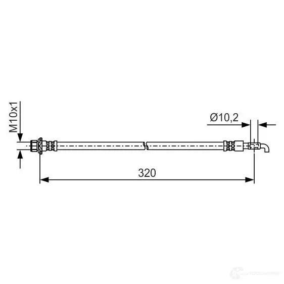 Тормозной шланг BOSCH 35H7C9 1193508860 BH1 926 1987481a38