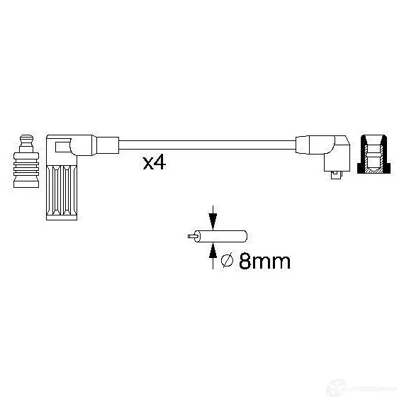 Высоковольтные провода зажигания, комплект BOSCH S70FEMM B 757 1193471427 0986356757