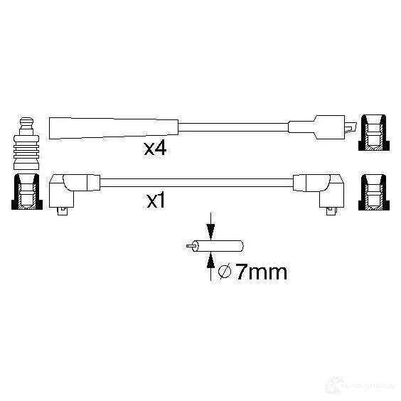 Высоковольтные провода зажигания, комплект BOSCH CS9E0 0986356869 B 869 335652