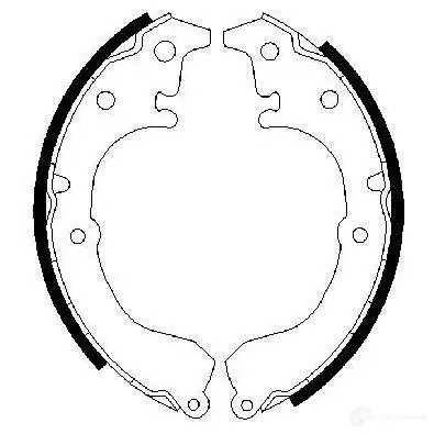 Барабанные тормозные колодки, комплект BOSCH O81IX2 341532 0986487349 BS59 9