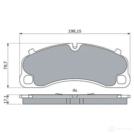 Тормозные колодки, комплект BOSCH 1437921864 AKSUT1 J 0986424925